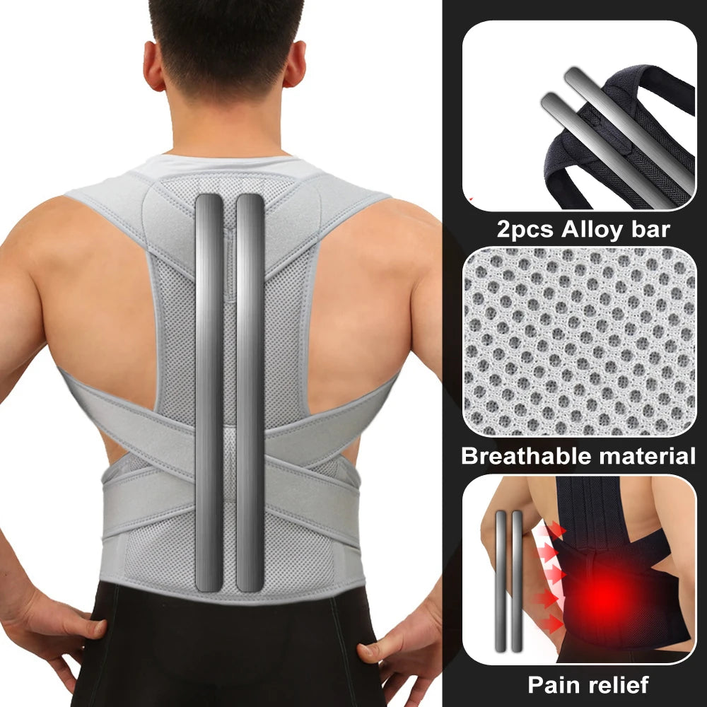 New Upper Back Posture Corrector Posture Clavicle Support Corrector Back Straight Shoulders Brace Strap Corrector